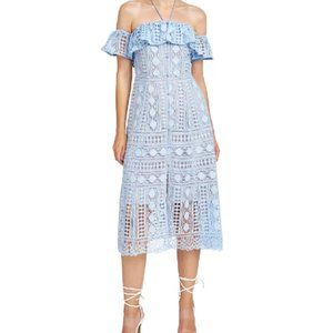 En Saison Lace Midi Dress - Baby Blue